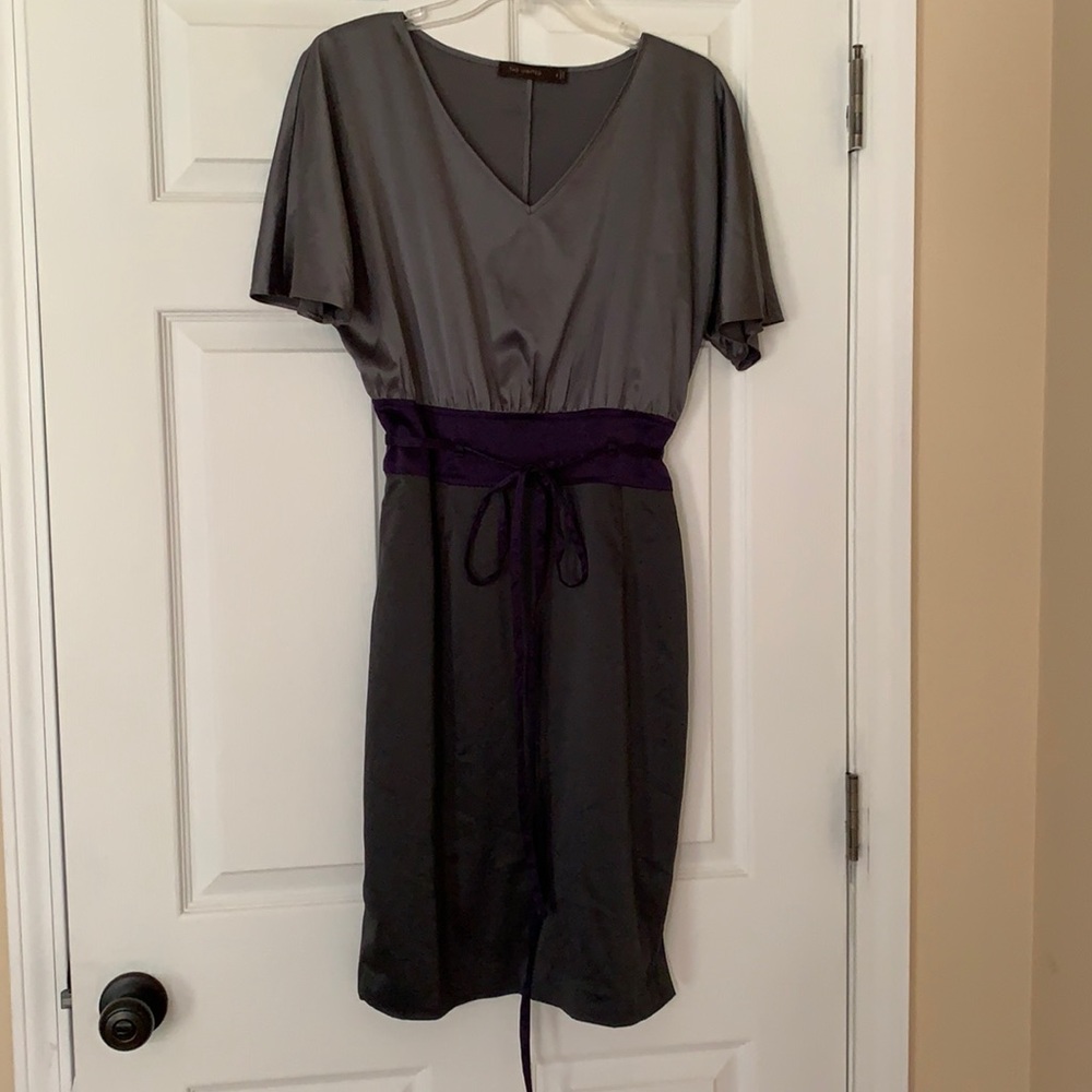 Grey and Purple cocktail dress